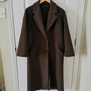 ✨Zara dark brown oversized coat XS